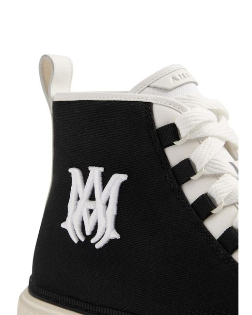 Amiri Black Court Ma Canvas Hi-Top Sneakers for men