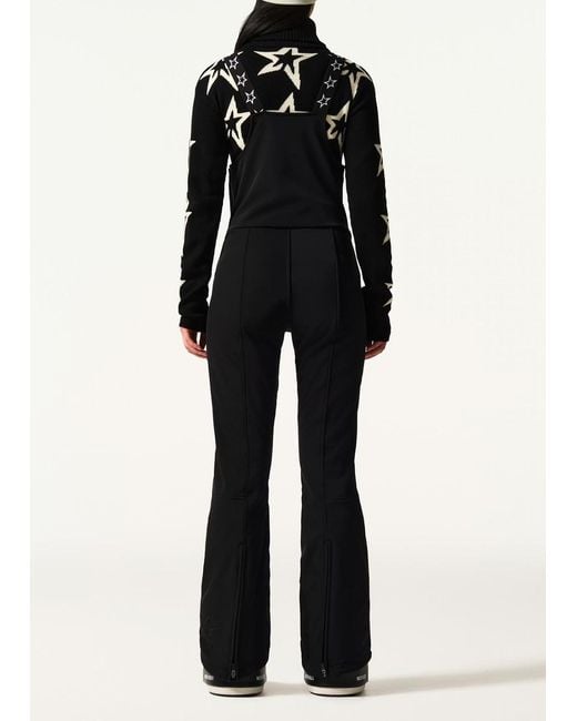 Perfect Moment Blue Flared-Leg Bib Ski Pants