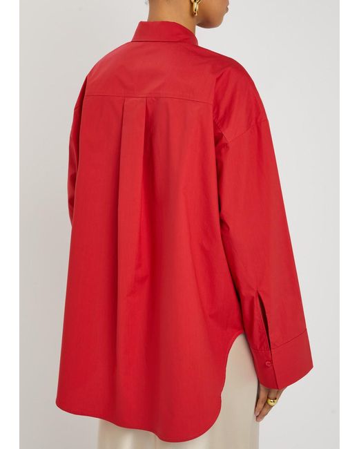 By Malene Birger Red Derris Cotton Shirt