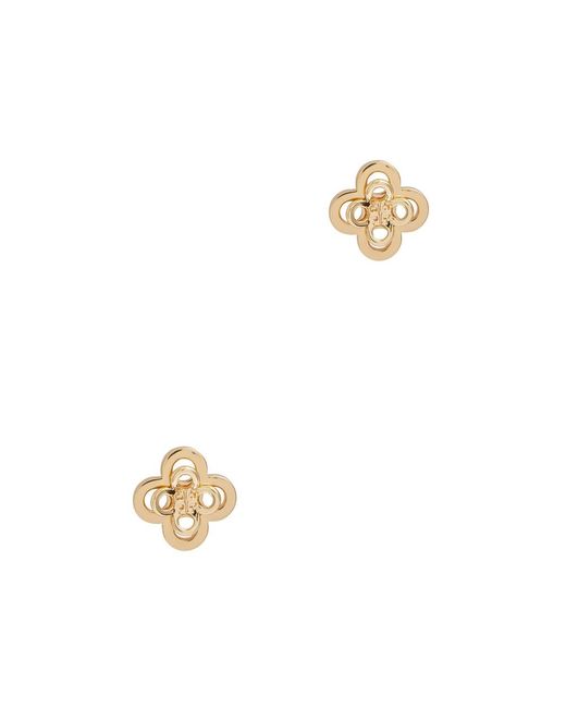 Tory Burch White Kira 18kt -plated Stud Earrings