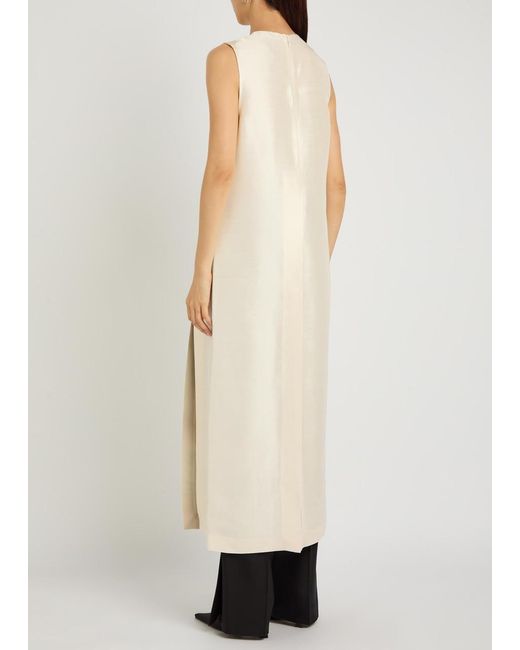 Heirlome White Zoey Slubbed Silk Top