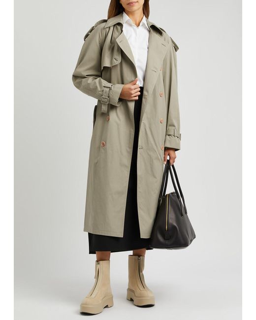 The Row Natural June Double-breasted Cotton Trench Coat