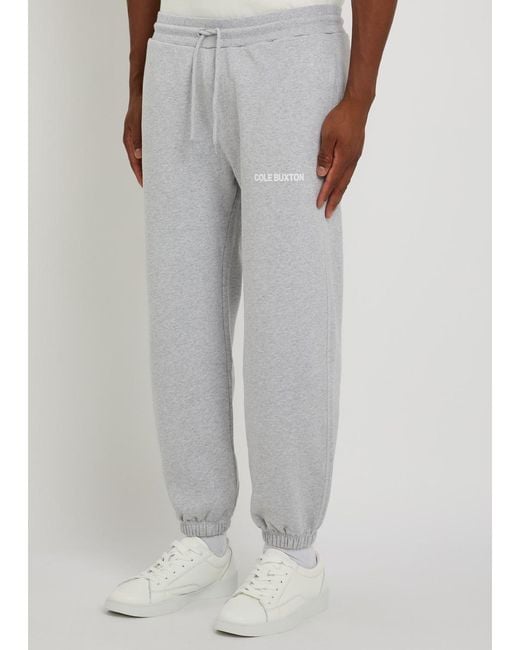 Cole Buxton Gray Sportswear Logo-Print Cotton Sweatpants for men