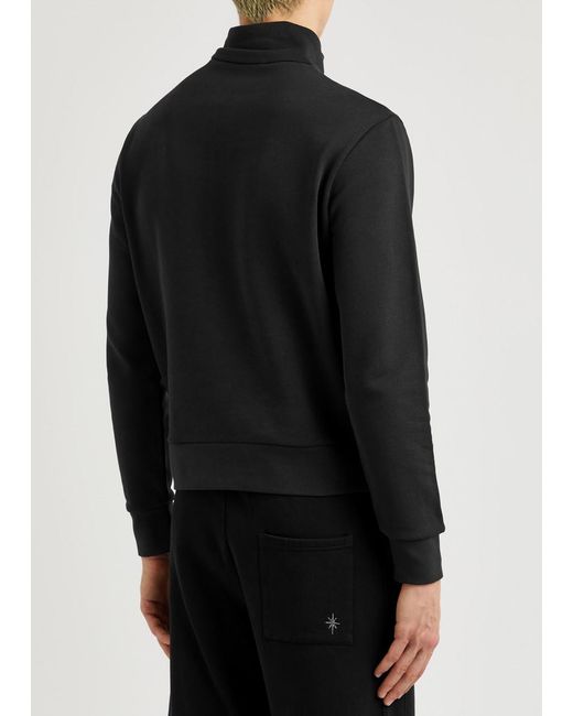 Moncler Black Half-zip Cotton Sweatshirt for men