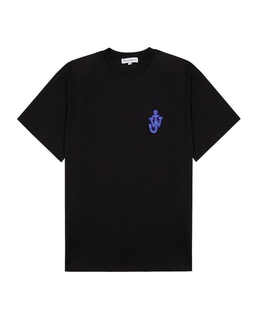 J.W. Anderson Black Logo Cotton T-shirt for men