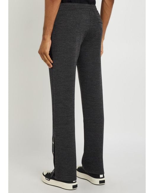 Givenchy Gray Logo-Appliquéd Straight-Leg Track Pants for men