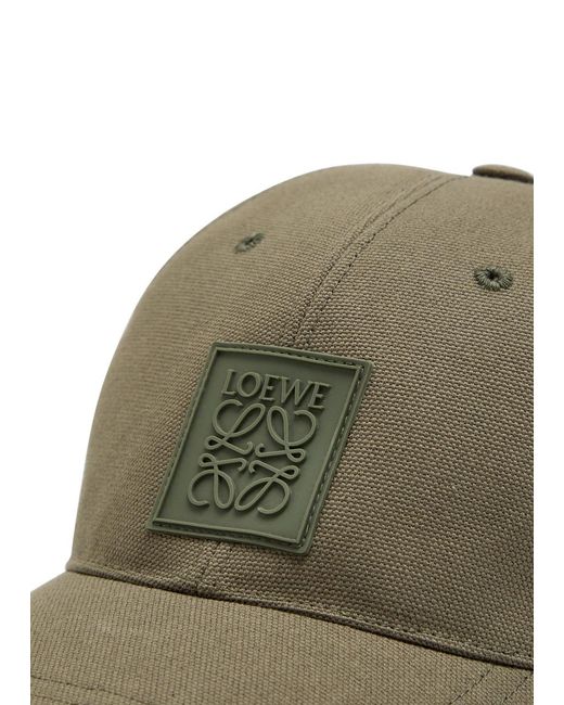 Loewe Green Anagram Canvas Cap for men