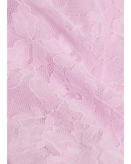 Skims Pink Stretch-Lace Briefs