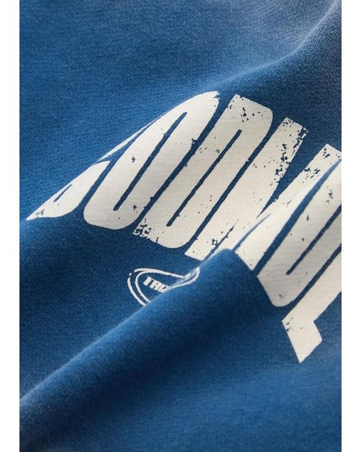 God Made Blue Tribulation Logo-Print Cotton Sweatpants for men