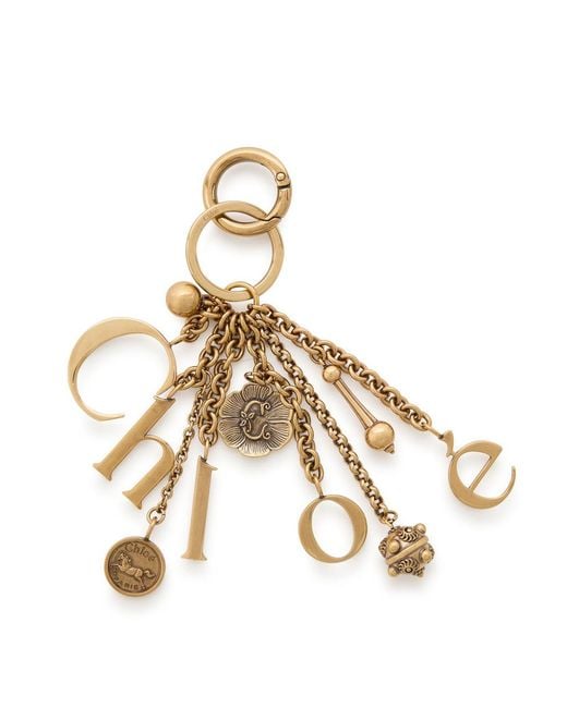 Chloé Metallic Chloé Symbols Logo Bag Charm