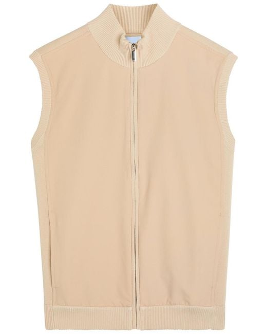 Raith Natural Davi Hybrid Panelled Stretch-Knit Gilet for men