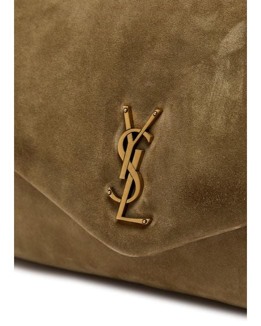 Saint Laurent Brown Calypso Large Padded Suede Shoulder Bag