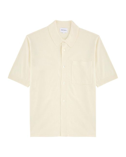 Norse Projects White Rollo Linen-Blend Knitted Shirt for men