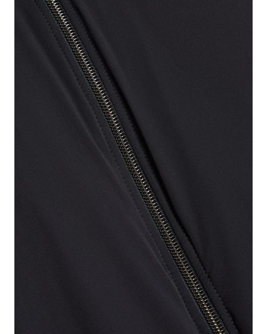 Herno Blue Padded Stretch-Shell And Cotton-Knit Gilet for men