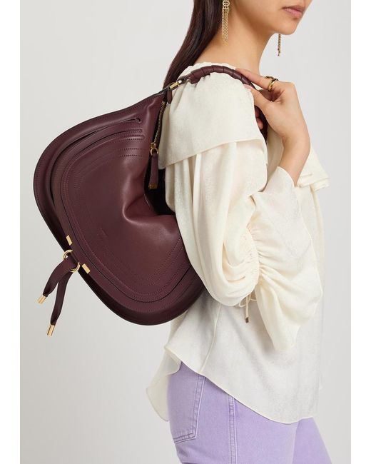 Chloé Brown Marcie Medium Leather Shoulder Bag