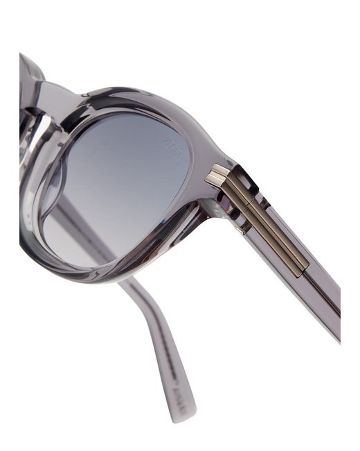 Zegna Gray Aurora I Round-Frame Sunglasses for men