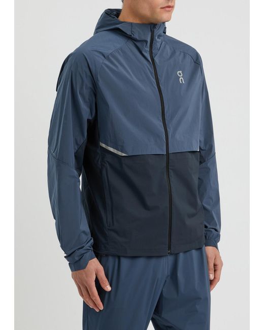 On Shoes Blue Core Hooded Shell Jacket for men