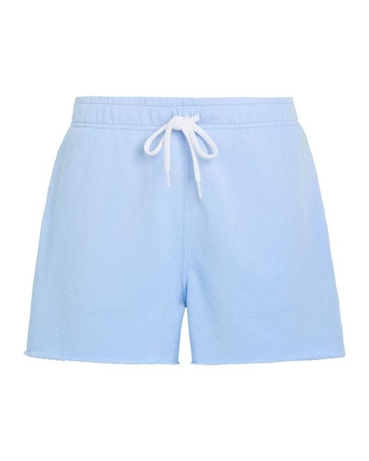 Polo Ralph Lauren Blue Logo-Embroidered Cotton-Blend Shorts