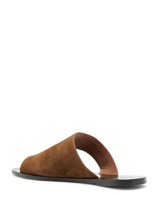 Atp Atelier Brown Rosa Suede Thong Sandals