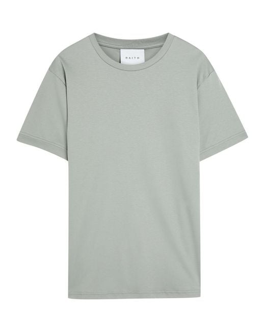 Raith Gray Crew-Neck Cotton T-Shirt for men