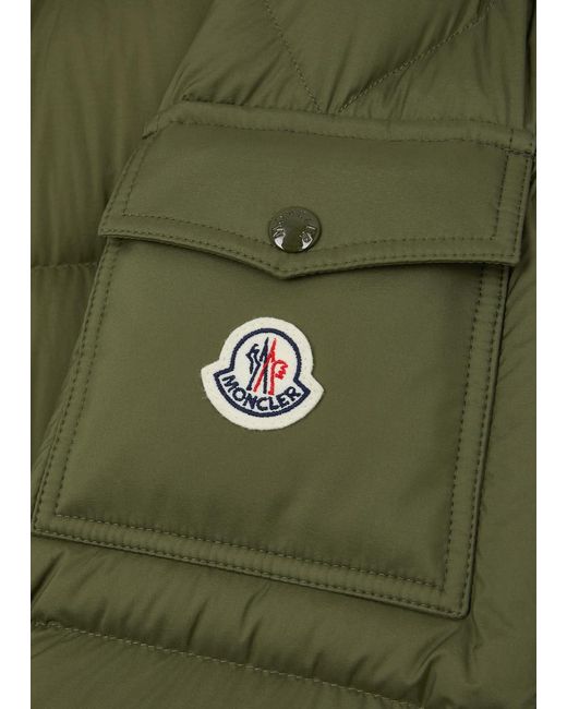 Moncler Green Vezere Quilted Shell Jacket for men