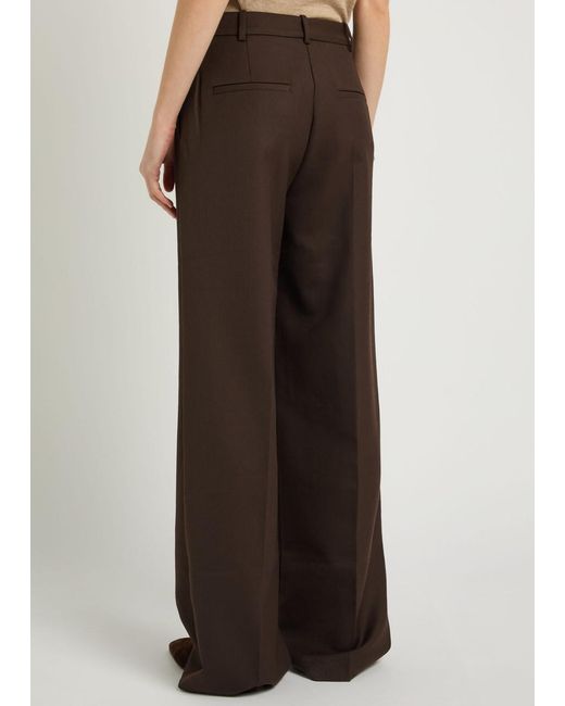 Anine Bing Brown Trent Straight-Leg Trousers