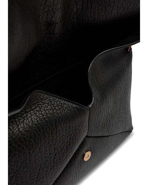 Saint Laurent Black Envelope Grained Leather Pouch