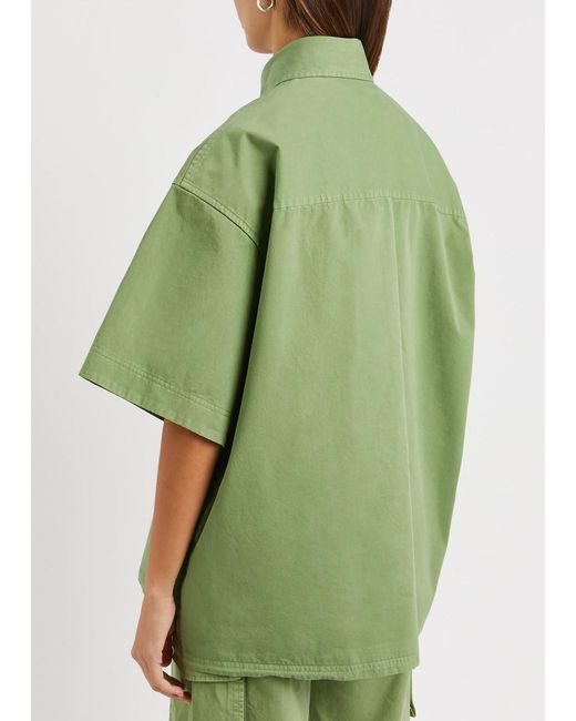 Stella McCartney Green Panelled Cotton Shirt