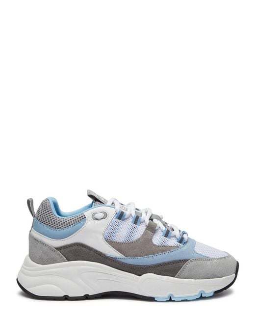 Cleens White Aero Runner Panelled Mesh Sneakers Powder Uk10 for men