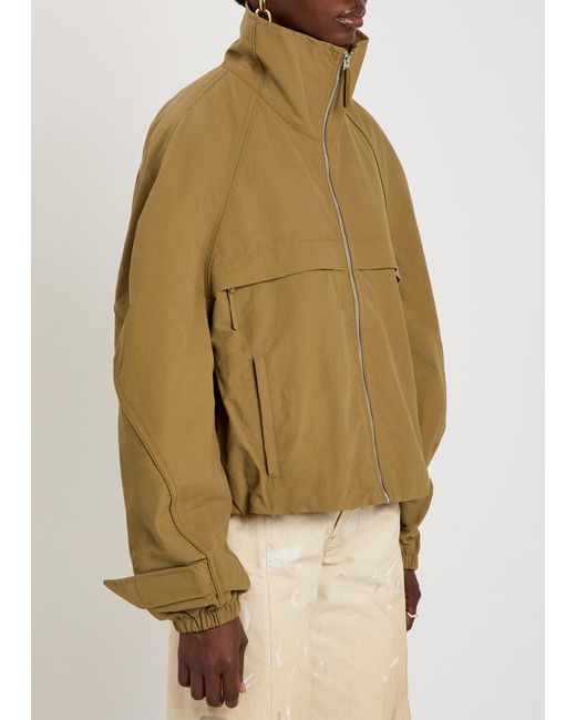 Acne Natural Logo-Embroidered Poplin Jacket