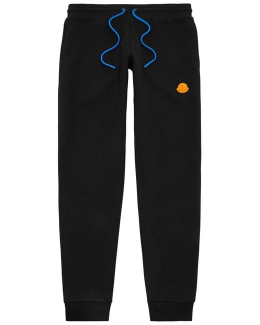 Moncler Black Logo Cotton Sweatpants for men