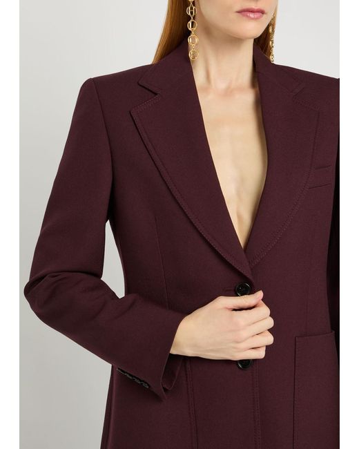 Chloé Purple Single Breased Wool Blazer