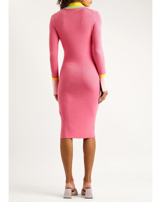 alice and olivia pink sweater dress Kitty Puff Sleeve Sweater Dress by alice + olivia at THE MILE