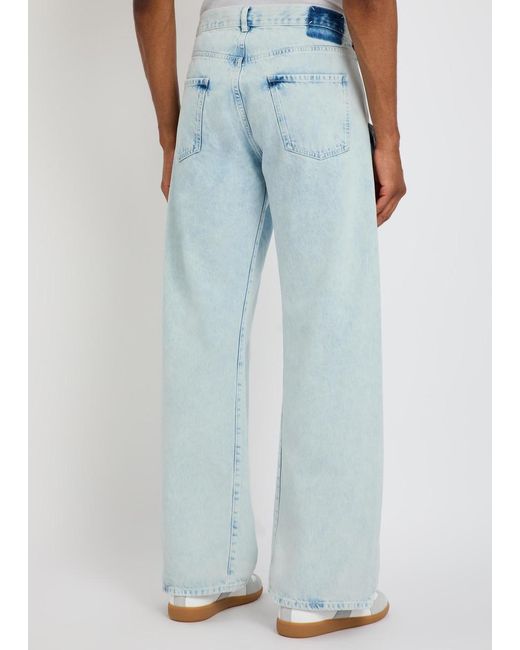 Maison Margiela Blue Exposed-Pocket Straight-Leg Jeans for men
