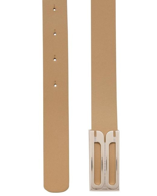 Victoria Beckham Natural Dorian Leather Belt