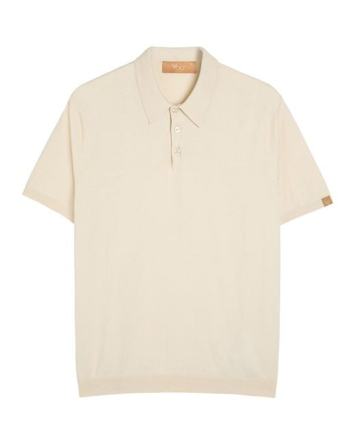 Now You Live Natural Pickwell Fine-Knit Cotton Polo Shirt for men