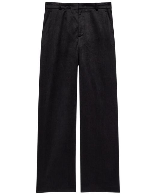 Vince Blue Straight-Leg Velvet Corduroy Trousers