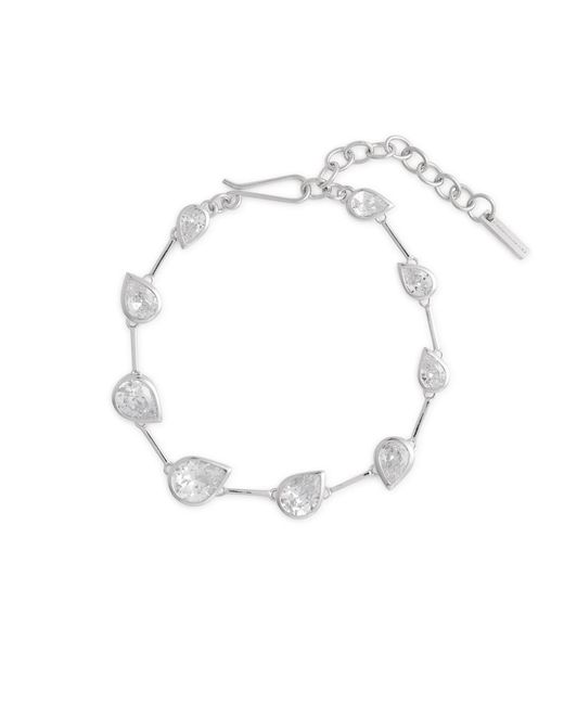 Completedworks White Myriad Embellished Rhodium-Plated Bracelet