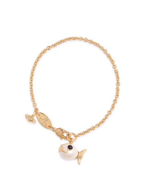 Vivienne Westwood Luzie Fish-Charm Bracelet in Metallic | Lyst