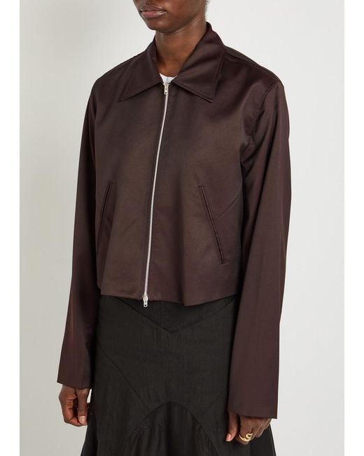 Our Legacy Brown Statue Satin-Twill Jacket
