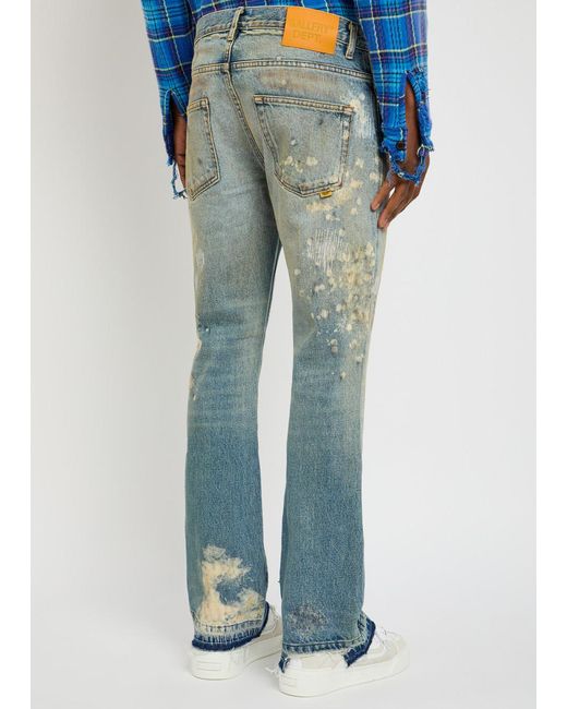 GALLERY DEPT. Blue Greased 646 Flared-Leg Jeans for men