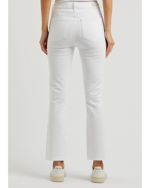 PAIGE White Cindy Slim-Leg Jeans