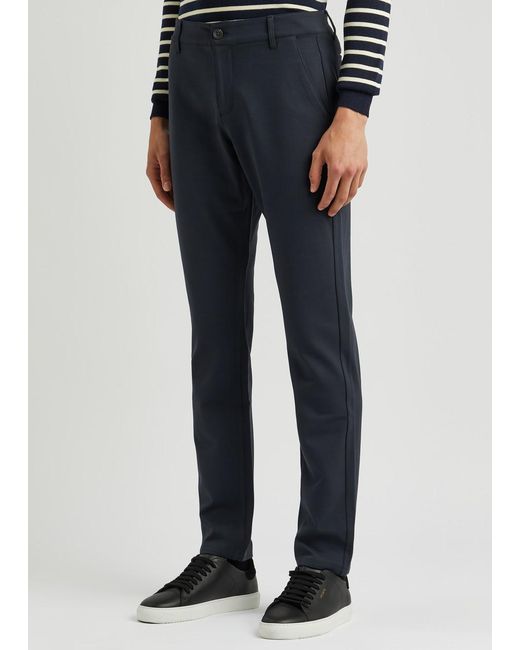 PAIGE Blue Stafford Slim-leg Jersey Trousers for men
