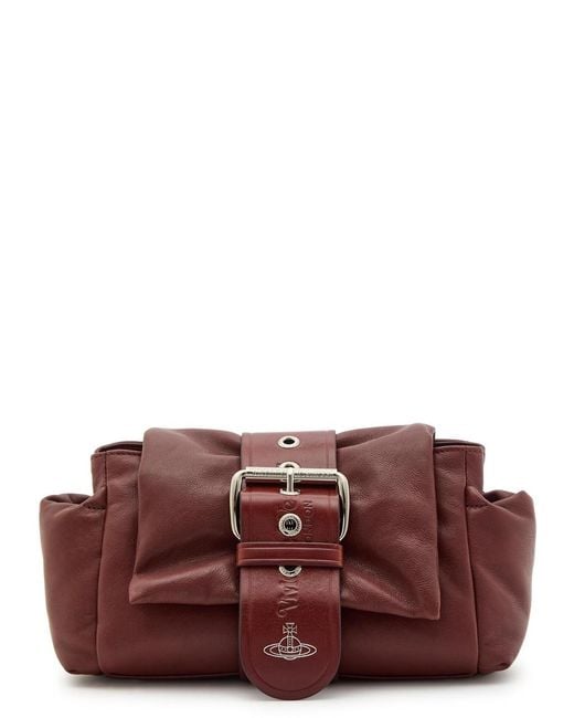 Vivienne Westwood Red Hazel Treasure Leather Shoulder Bag