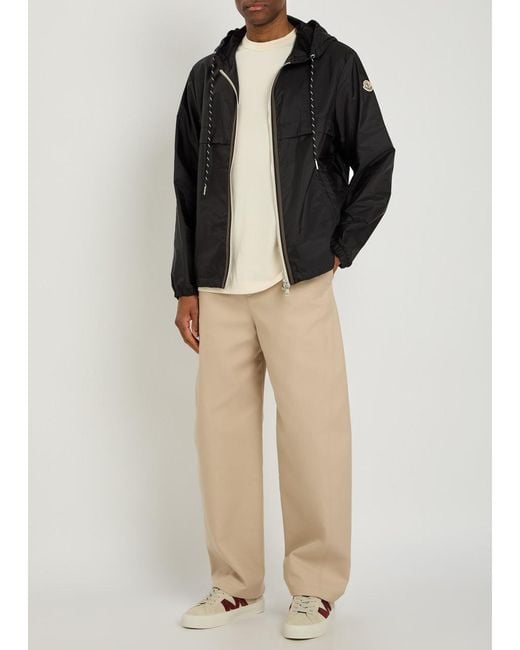 Moncler Black Nidge Hooded Nylon Jacket for men