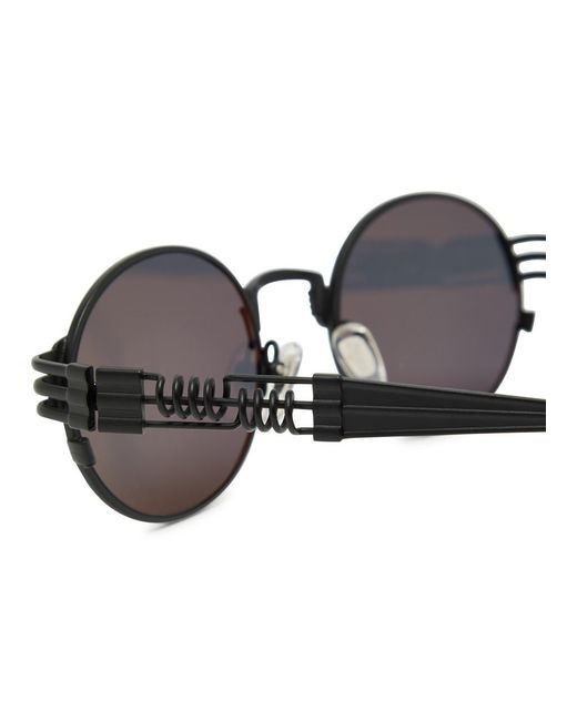 Jean Paul Gaultier Black 56-6106 Round-Frame Sunglasses