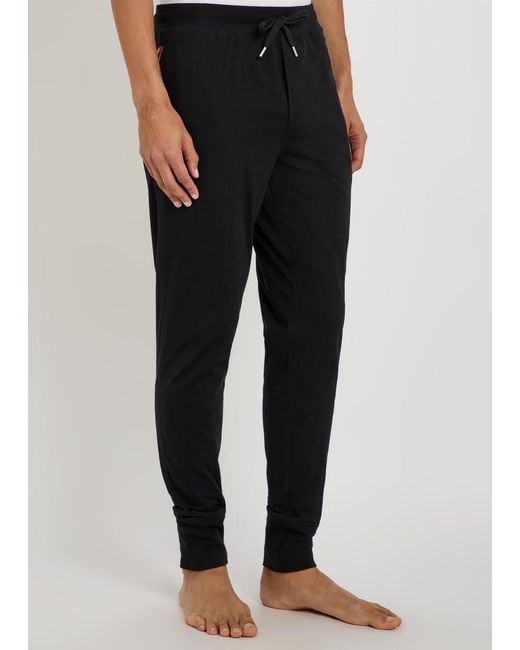 Paul Smith Black Tapered-Leg Jersey Sweatpants for men
