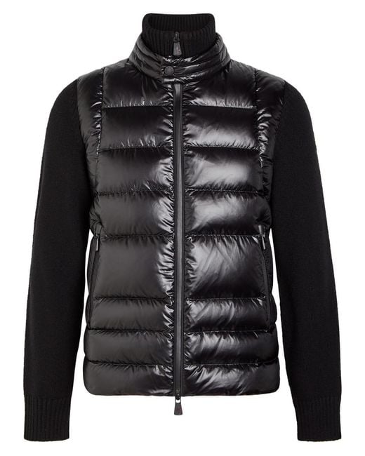 Moncler Black Wool And Shell Jacket for men