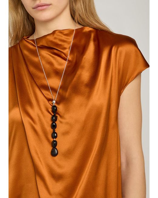Agmes White Selma Sterling Necklace