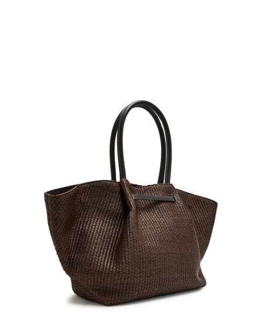 DeMellier London Brown The New York Raffia And Leather Tote